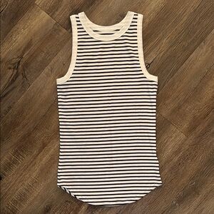 A New Day Black and White Striped Top